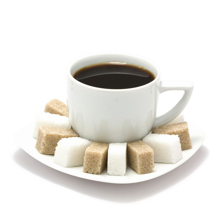 Picture Of Coffee And White And Brown Sugar