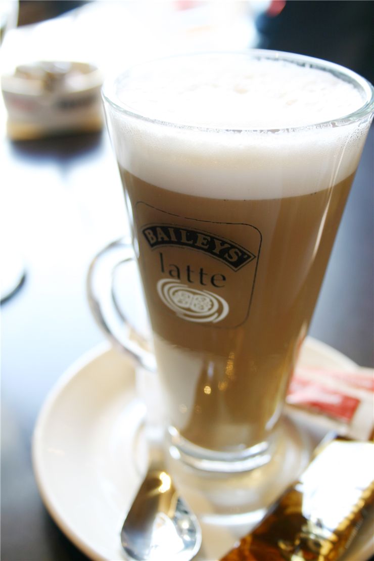 Picture Of Glass Of Latte Coffee