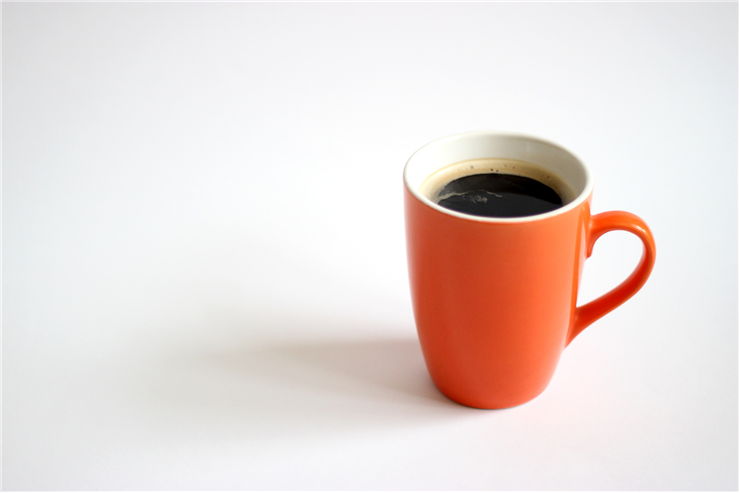 Picture Of Orange Cup Of Coffee